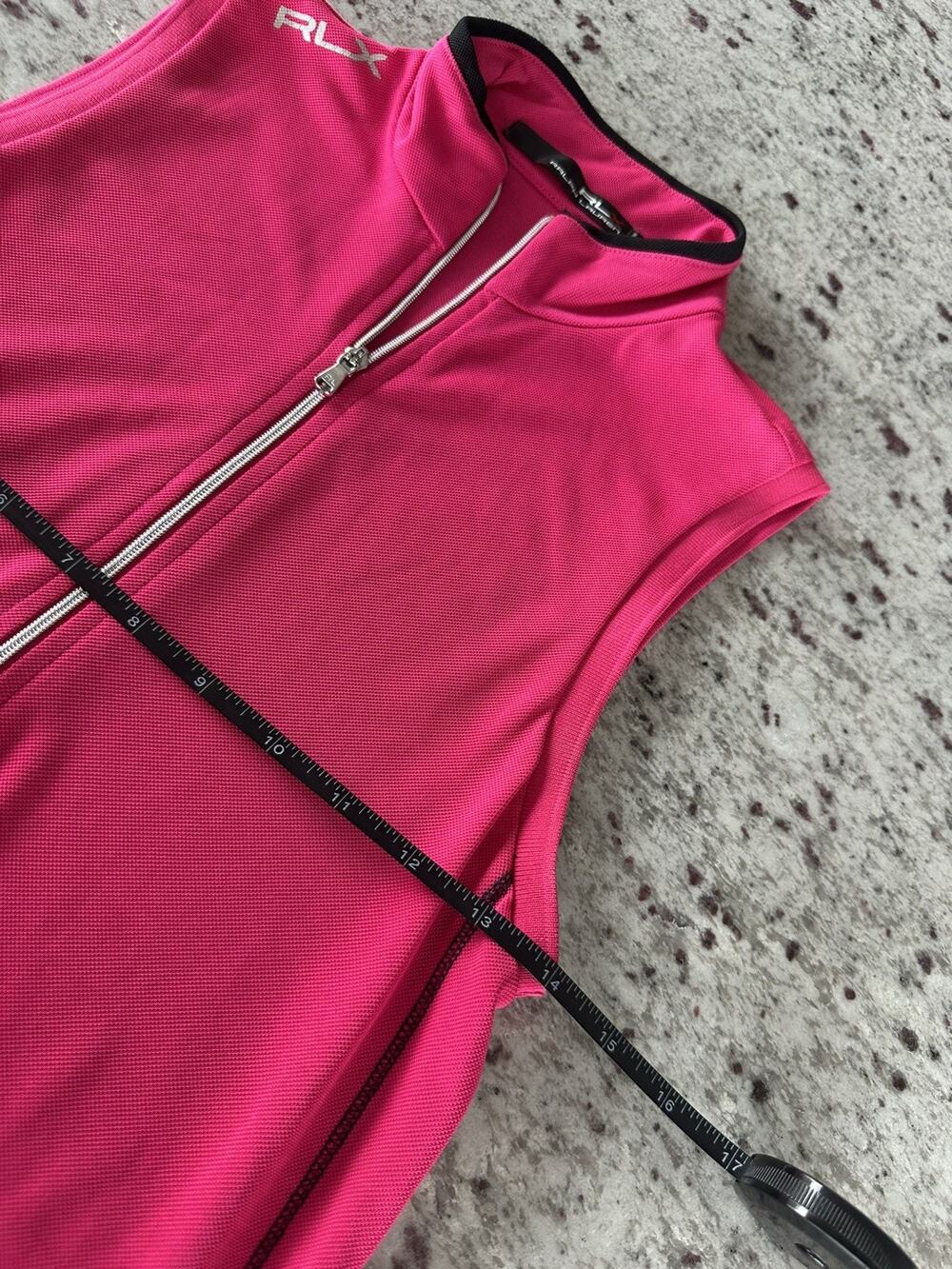 Women's RLX Ralph Lauren Golf 1/4-Zip Sleeveless Top S
